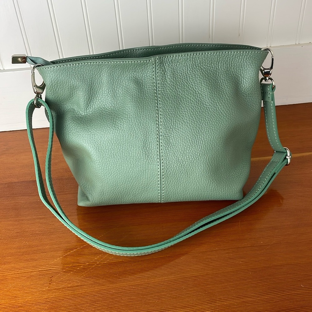 Genuine Italian Pebbled Leather Borse in Pelle Handbag NWOT